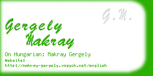 gergely makray business card